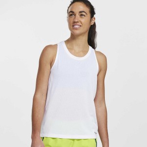 Women's Saucony Stopwatch Singlet Tank Top White | SG S14953-Q71