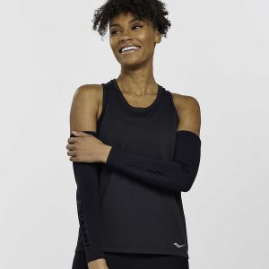 Women's Saucony Stopwatch Singlet Tank Top Black | SG S60257-E28