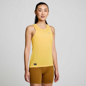 Women's Saucony Stopwatch Singlet Tank Top Gold | SG S16259-T45