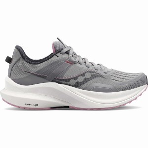 Women's Saucony Tempus Running Shoes Grey / Pink | SG S15392-C92