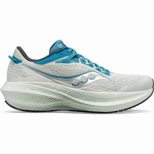 Women's Saucony Triumph 21 Running Shoes White / Blue | SG S90362-X56