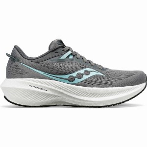 Women's Saucony Triumph 21 Running Shoes Grey / Black | SG S76148-B98