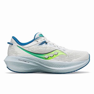 Women's Saucony Triumph 21 Running Shoes White / Mint | SG S31547-M60