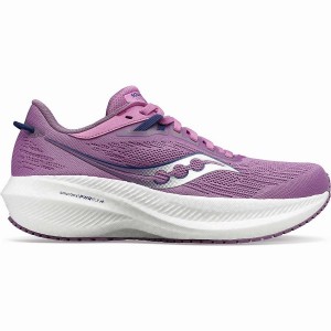 Women's Saucony Triumph 21 Running Shoes Purple / Indigo | SG S51046-G65