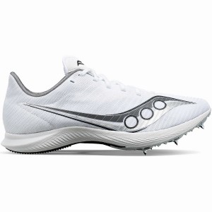 Women's Saucony Velocity MP Track Spikes White / Silver | SG S38970-U40