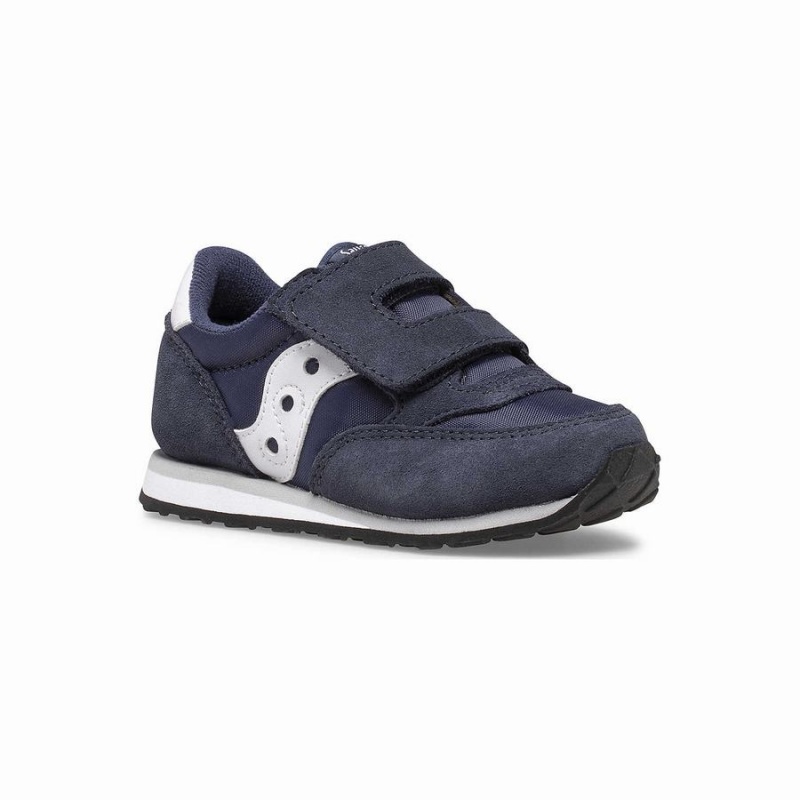 Kids' Saucony Baby Jazz Hook & Loop Sneakers Navy / White | SG S70329-G71