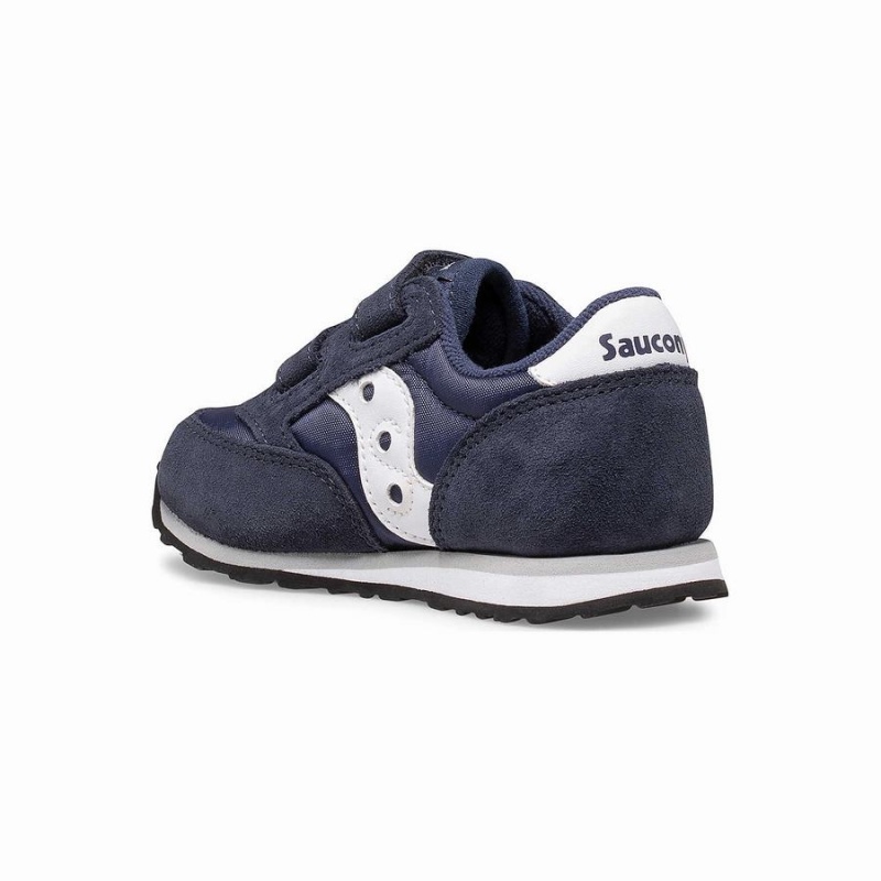 Kids' Saucony Baby Jazz Hook & Loop Sneakers Navy / White | SG S70329-G71