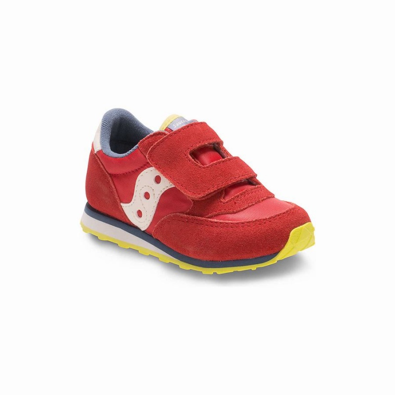 Kids' Saucony Baby Jazz Hook & Loop Sneakers Red / Blue / Light Green | SG S72519-L98