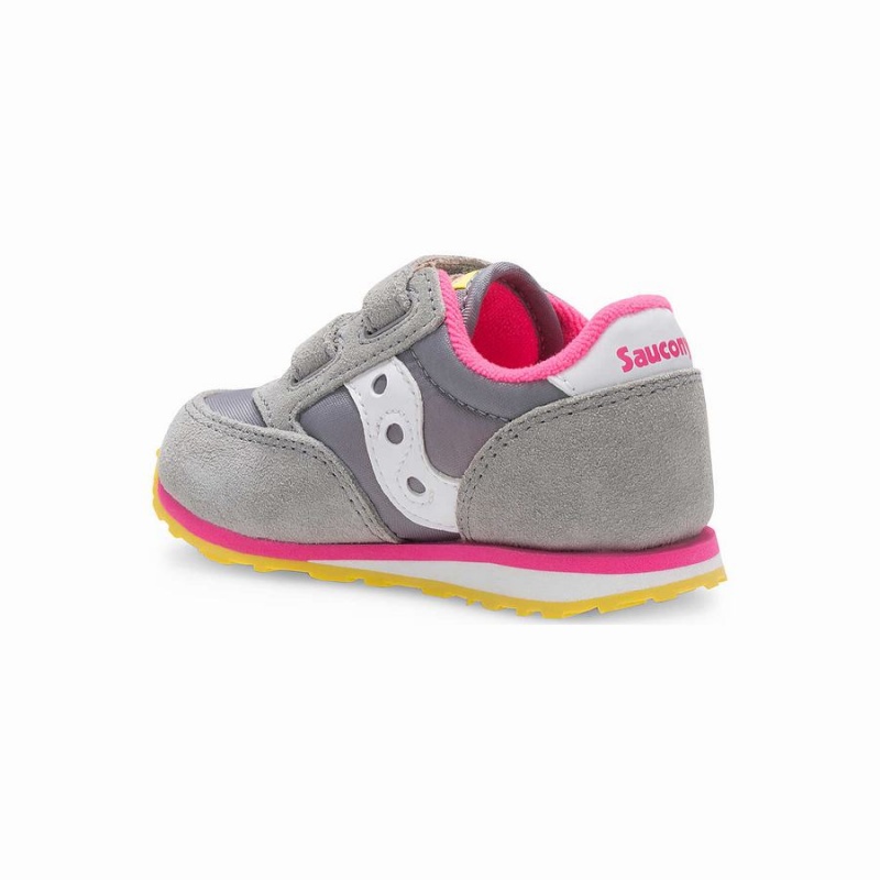 Kids' Saucony Baby Jazz Hook & Loop Sneakers Grey / Pink | SG S73169-Y43