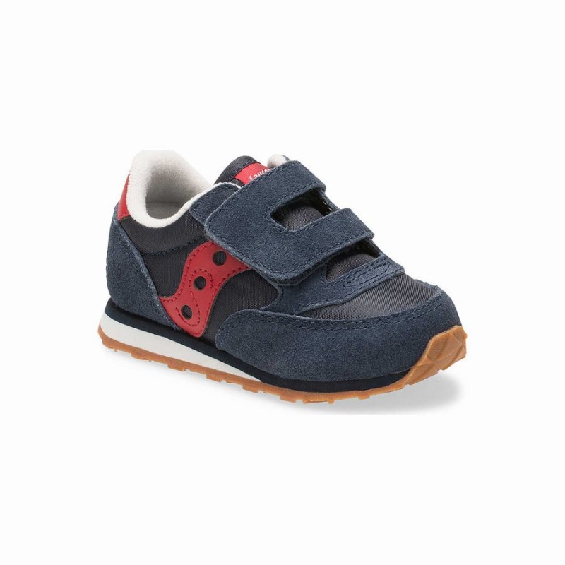 Kids' Saucony Baby Jazz Hook & Loop Sneakers Navy / Red | SG S48695-P94