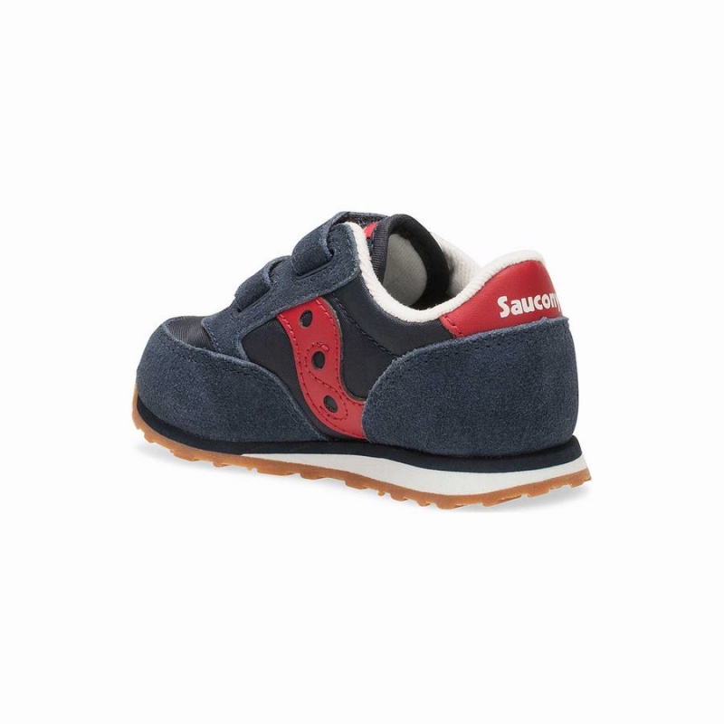 Kids' Saucony Baby Jazz Hook & Loop Sneakers Navy / Red | SG S48695-P94