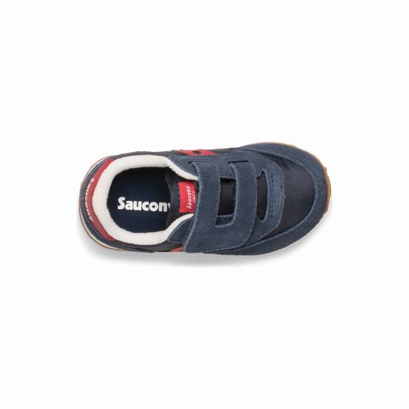 Kids' Saucony Baby Jazz Hook & Loop Sneakers Navy / Red | SG S48695-P94