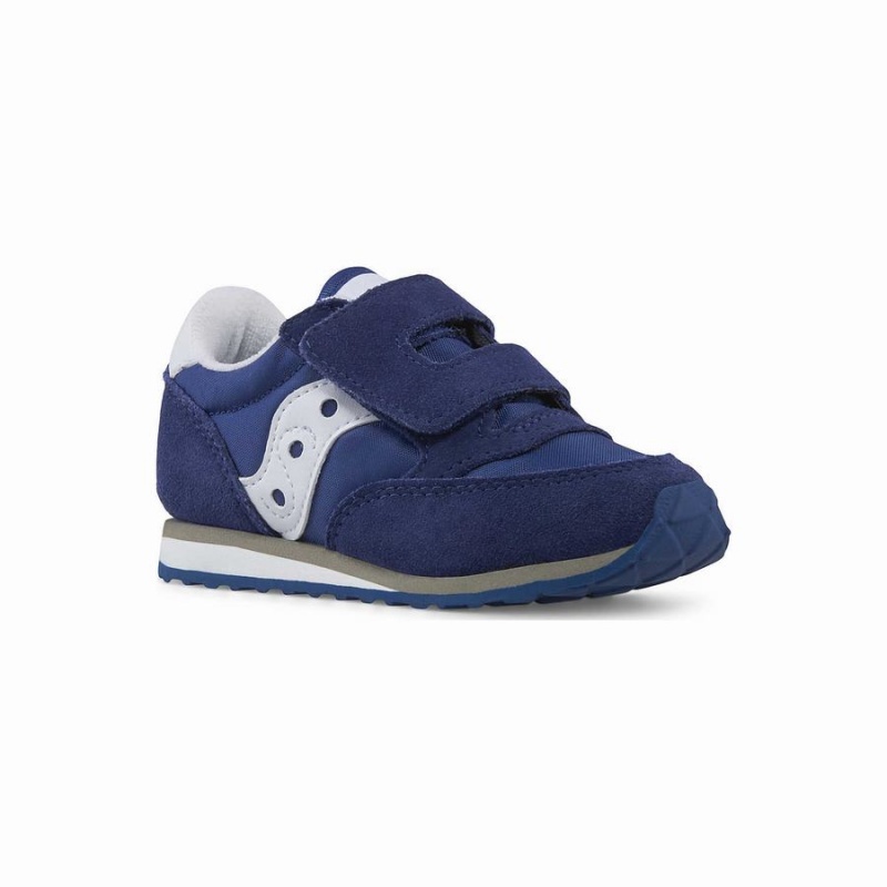 Kids' Saucony Baby Jazz Hook & Loop Sneakers Navy / White | SG S25639-Z18