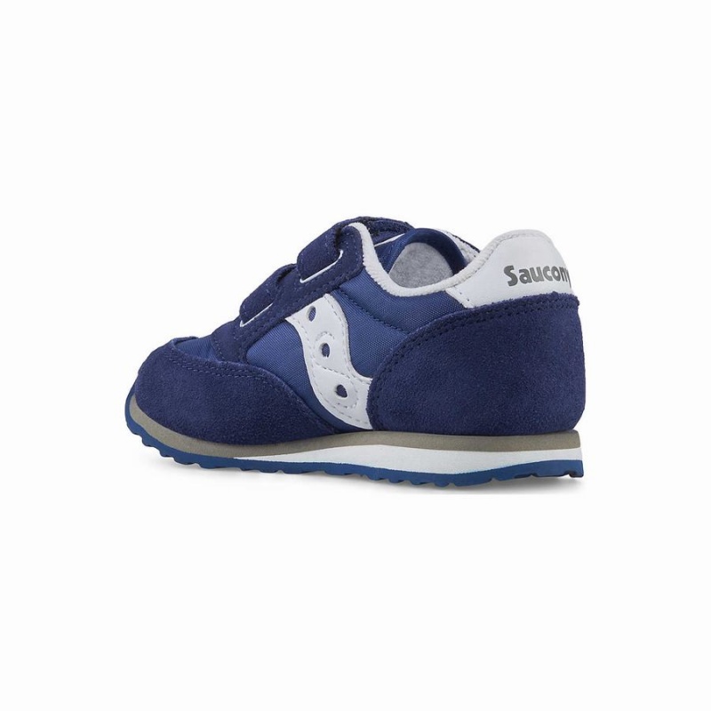 Kids' Saucony Baby Jazz Hook & Loop Sneakers Navy / White | SG S25639-Z18