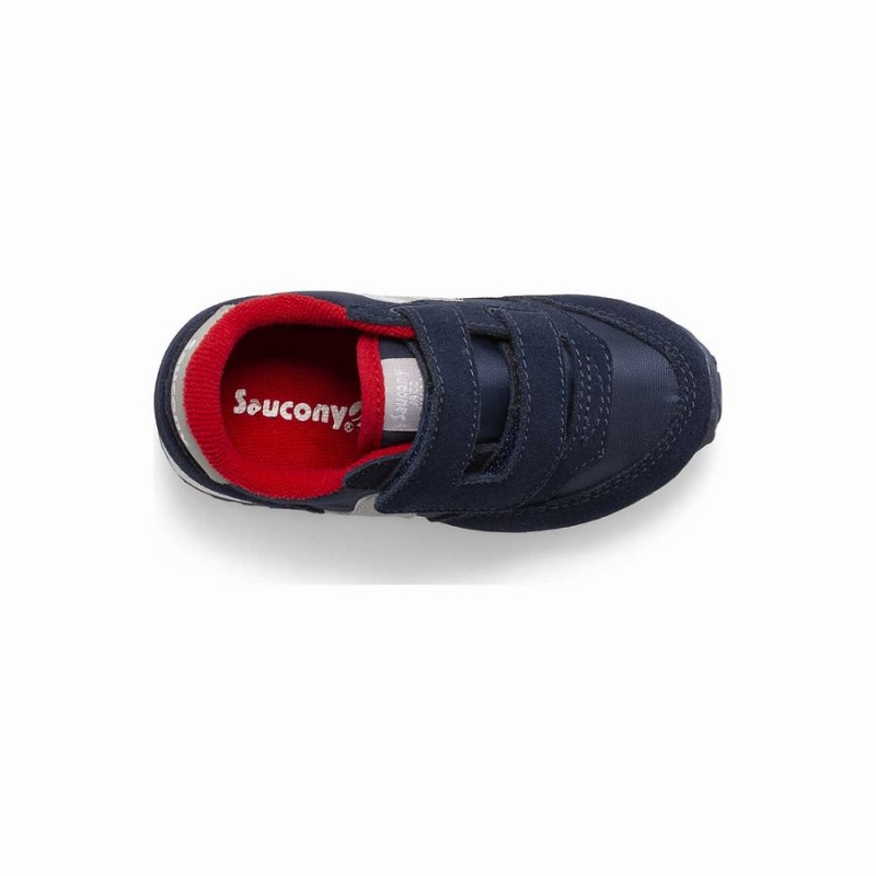 Kids' Saucony Baby Jazz Hook & Loop Sneakers Navy / Grey / Red | SG S17536-X43