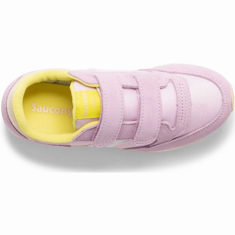 Kids' Saucony Jazz Double Hook & Loop Sneakers Pink / Yellow / Coral | SG S06952-A20