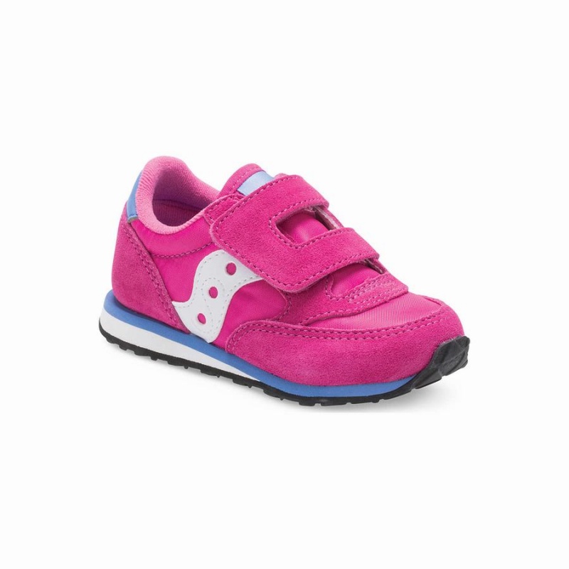 Kids' Saucony Jazz Hook & Loop Sneakers Pink | SG S70615-S01