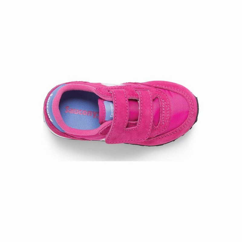 Kids' Saucony Jazz Hook & Loop Sneakers Pink | SG S70615-S01