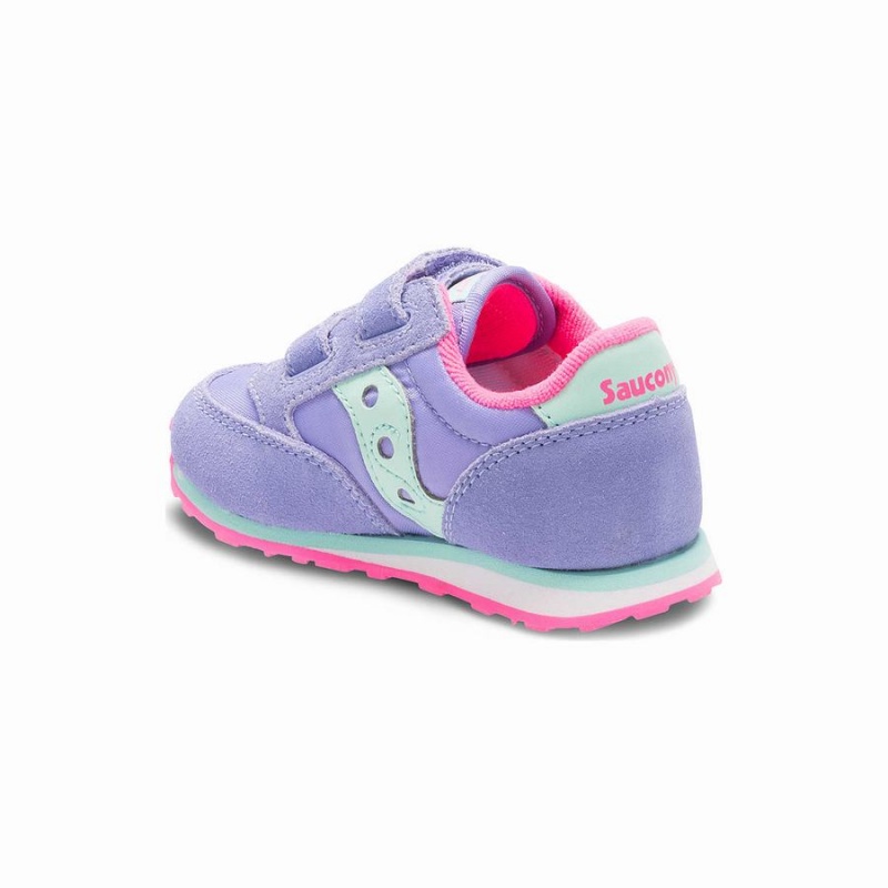 Kids' Saucony Jazz Hook & Loop Sneakers Purple | SG S18562-V17