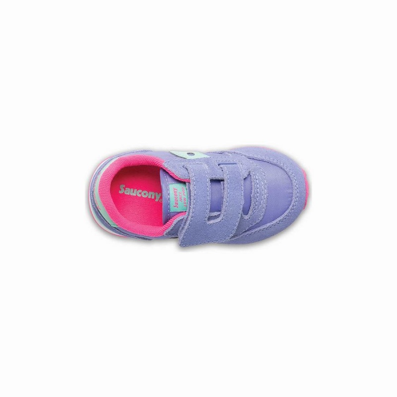 Kids' Saucony Jazz Hook & Loop Sneakers Purple | SG S18562-V17