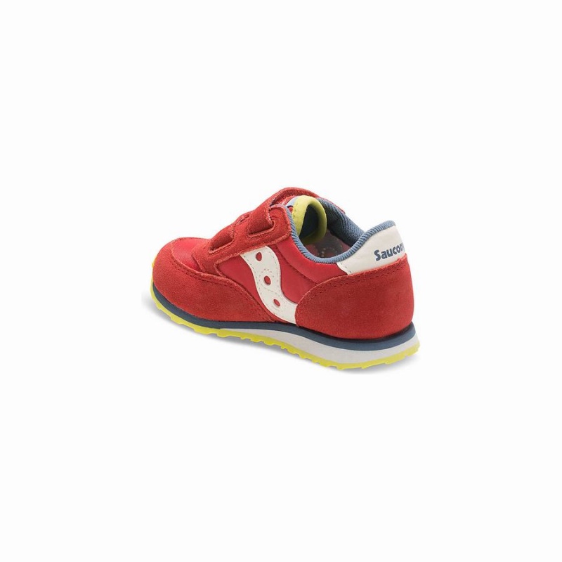 Kids' Saucony Jazz Hook & Loop Sneakers Red / Blue / Light Green | SG S08329-C61