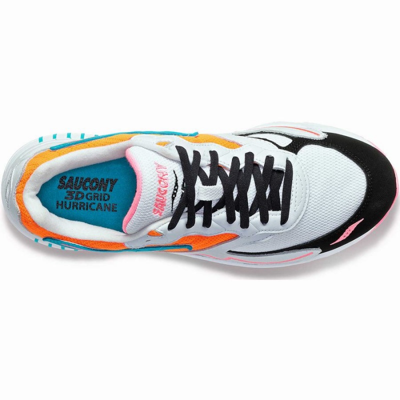 Men's Saucony 3D Grid Hurricane Sneakers White / Orange | SG S03149-L96