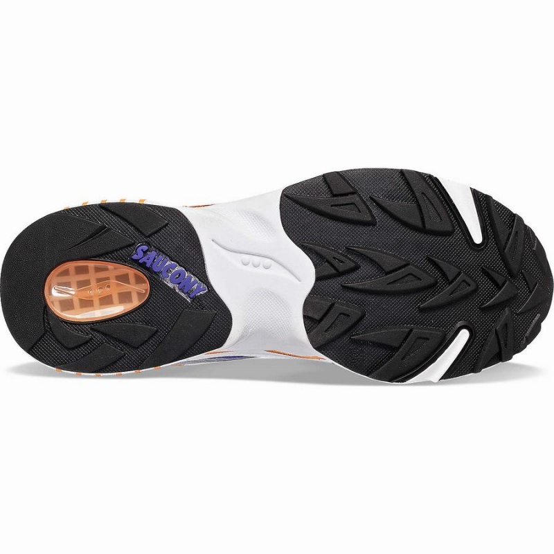 Men's Saucony 3D Grid Hurricane Sneakers White / Purple | SG S23680-E70