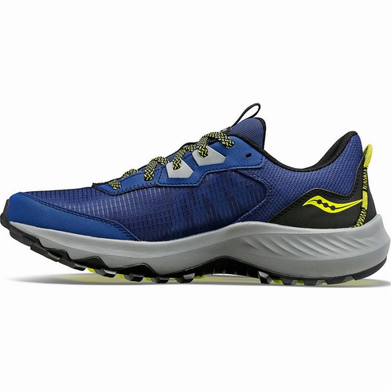 Men's Saucony Aura TR Trail Running Shoes Indigo / Black | SG S62348-J95