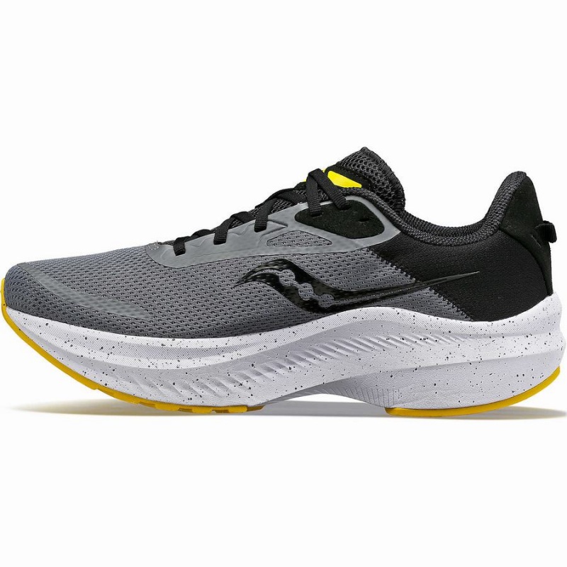 Men's Saucony Axon 3 Running Shoes Grey / Yellow | SG S85290-Q15