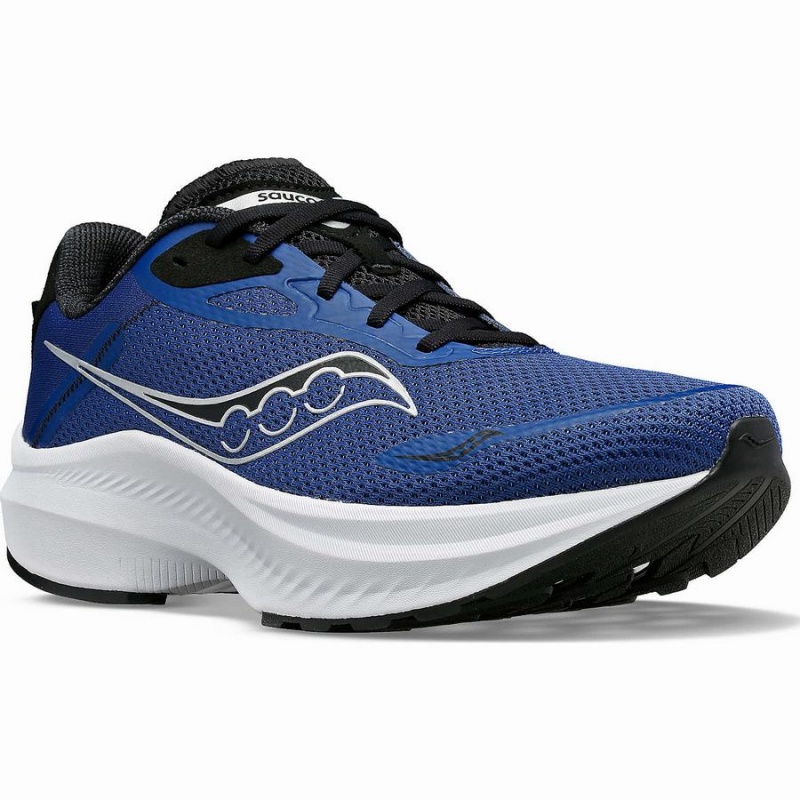 Men's Saucony Axon 3 Running Shoes Indigo / Black | SG S26439-K07