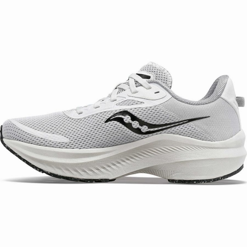 Men's Saucony Axon 3 Running Shoes White / Black | SG S23501-W56