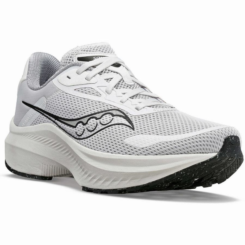 Men's Saucony Axon 3 Running Shoes White / Black | SG S23501-W56