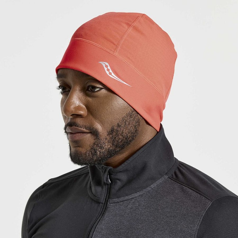 Men\'s Saucony Bluster Wind Beanie Red | SG S69273-D21