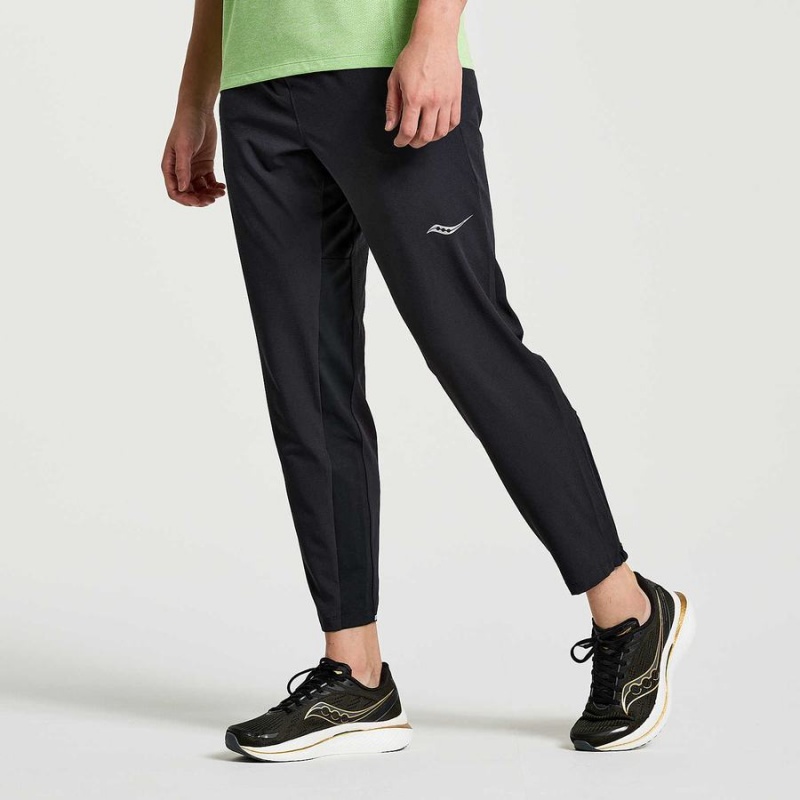 Men's Saucony Boston Woven Pants Black | SG S19475-F79