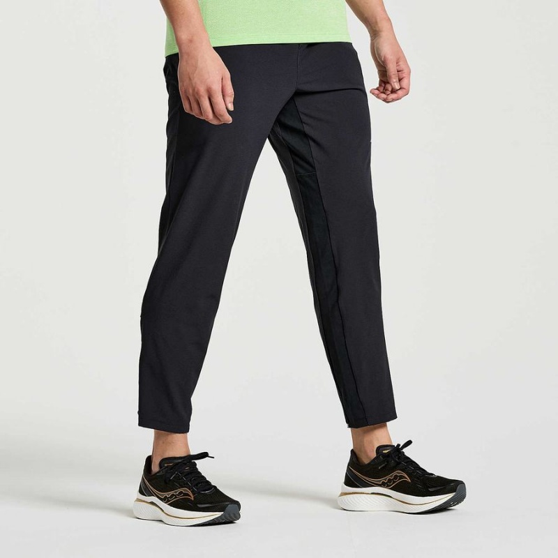 Men's Saucony Boston Woven Pants Black | SG S19475-F79