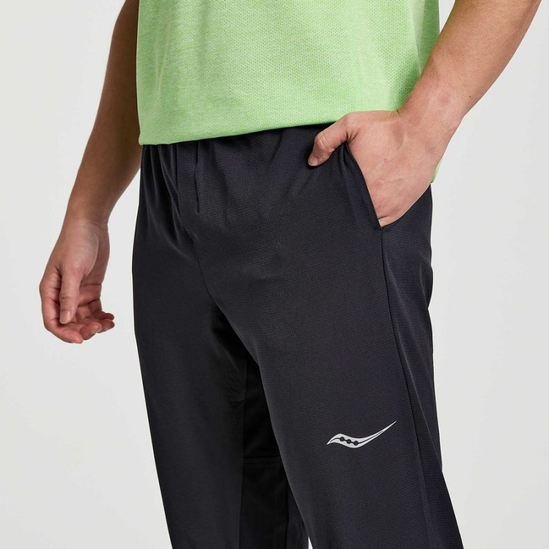 Men's Saucony Boston Woven Pants Black | SG S19475-F79