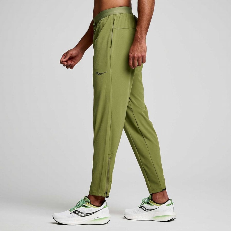 Men's Saucony Boston Woven Pants Khaki | SG S41856-D80