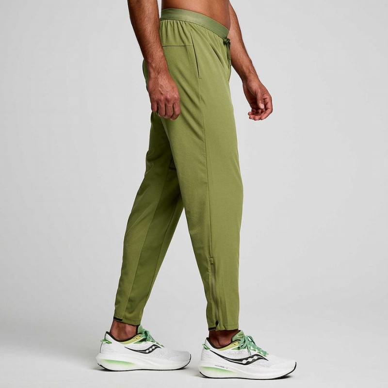 Men's Saucony Boston Woven Pants Khaki | SG S41856-D80