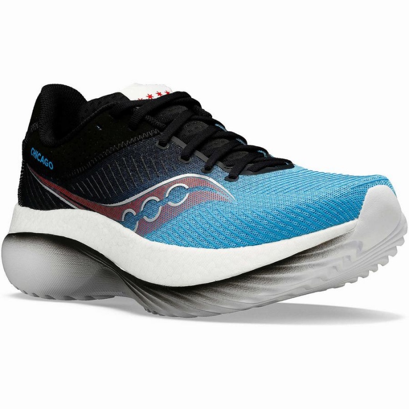 Men's Saucony Chicago Kinvara Pro Running Shoes Blue / Black | SG S70869-X74