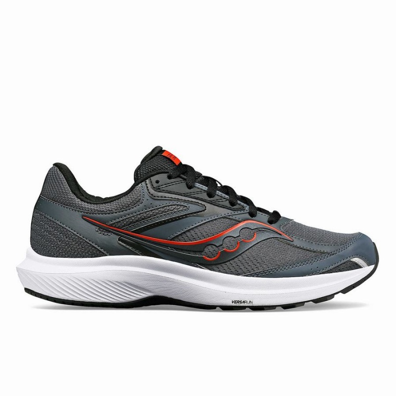 Men\'s Saucony Cohesion 17 Wide Running Shoes Grey / Black | SG S25149-J45