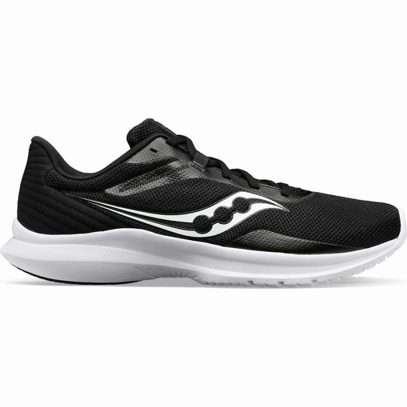 Men\'s Saucony Convergence Running Shoes Black / White | SG S89675-N73