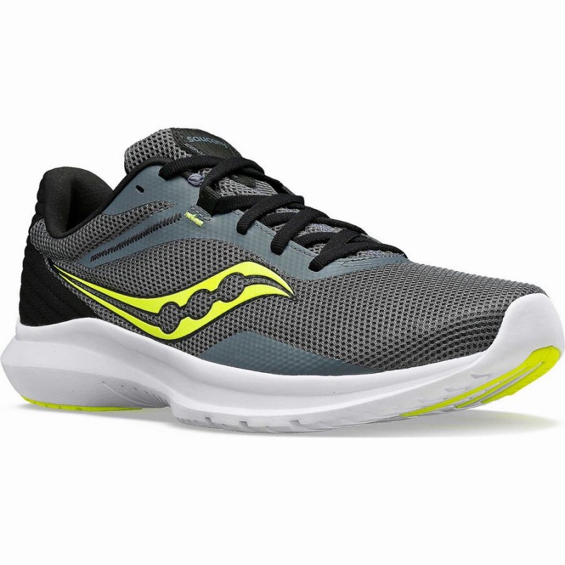 Men's Saucony Convergence Walking Shoes Grey / Yellow | SG S98301-Q19