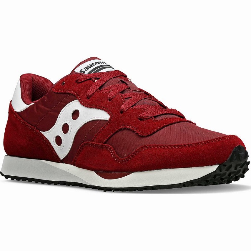 Men's Saucony DXN Trainer Sneakers Burgundy / White | SG S89163-X51