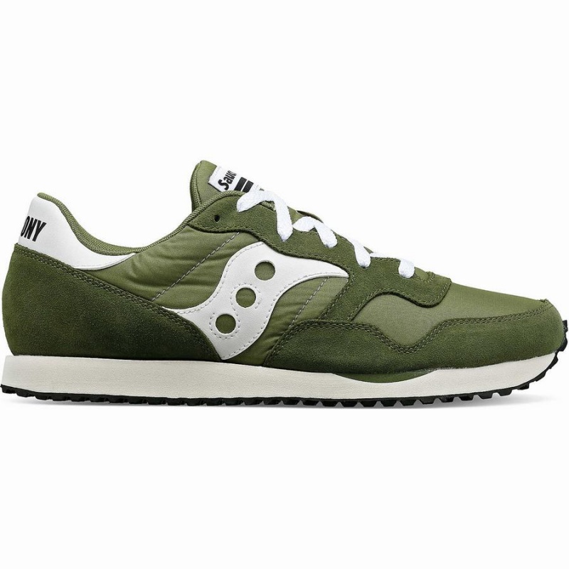 Men\'s Saucony DXN Trainer Sneakers Green / White | SG S93627-L96