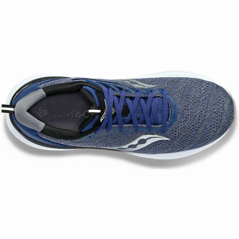 Men's Saucony Echelon 9 Wide Running Shoes Indigo / Black | SG S29807-B37