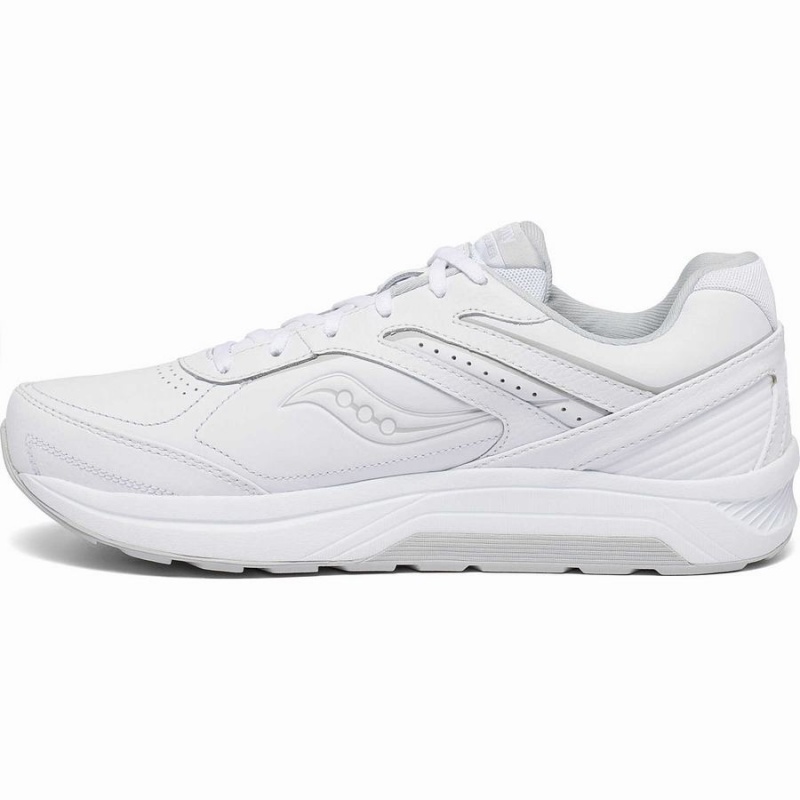 Men's Saucony Echelon Walker 3 Extra Wide Walking Shoes White | SG S94768-F68