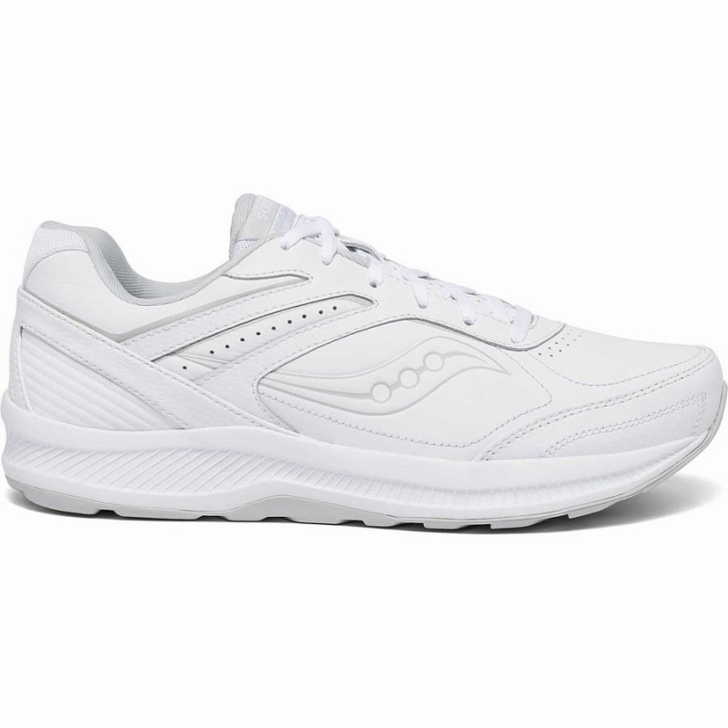 Men\'s Saucony Echelon Walker 3 Extra Wide Walking Shoes White | SG S94768-F68