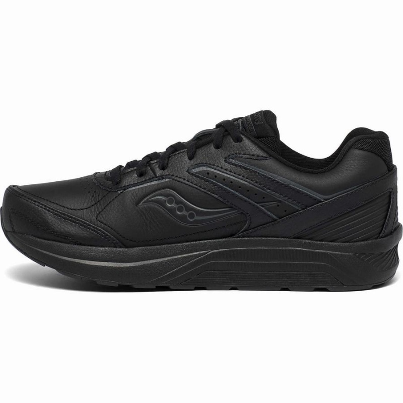 Men's Saucony Echelon Walker 3 Wide Walking Shoes Black | SG S83152-A32