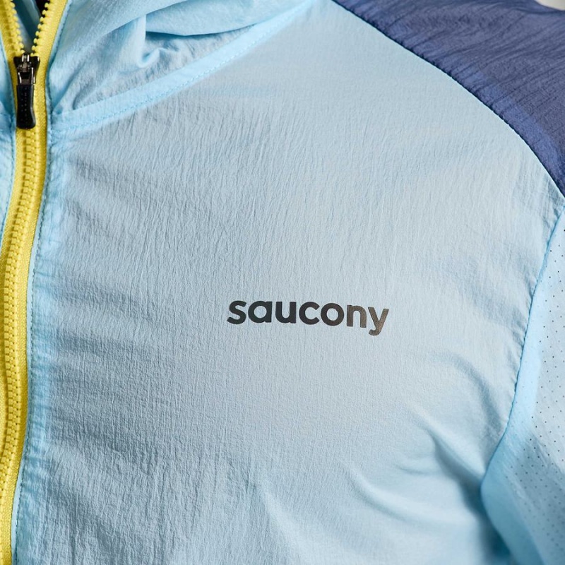 Men's Saucony Elevate Packaway Jackets Blue | SG S78321-L23