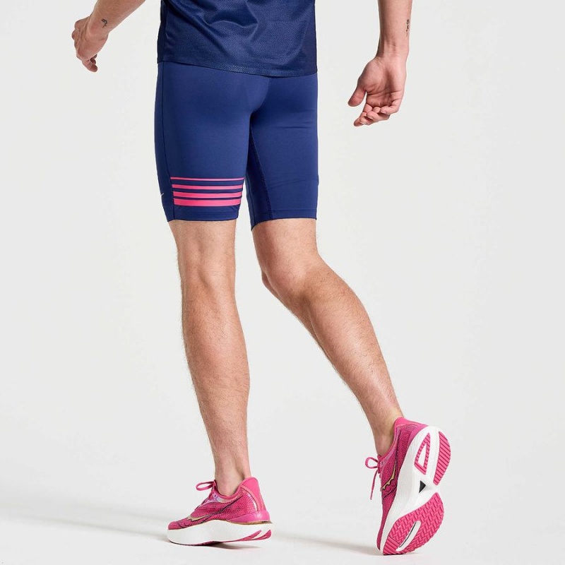 Men's Saucony Elite Tight Shorts Navy | SG S71904-Y04